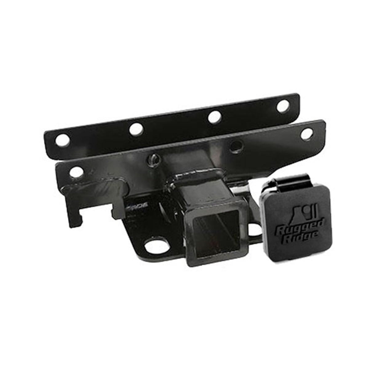 Rugged Ridge 11580.61 Receiver Hitch Kit; Rugged Ridge Logo; 07-17 Jeep Wrangler JK