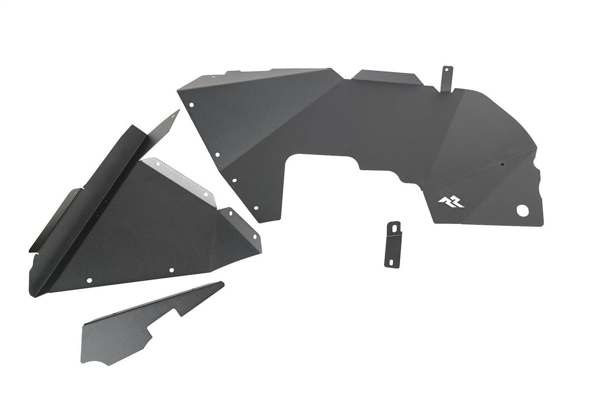 Rugged Ridge 11615.61 Inner Fender Liners, Front, Aluminum, Blk