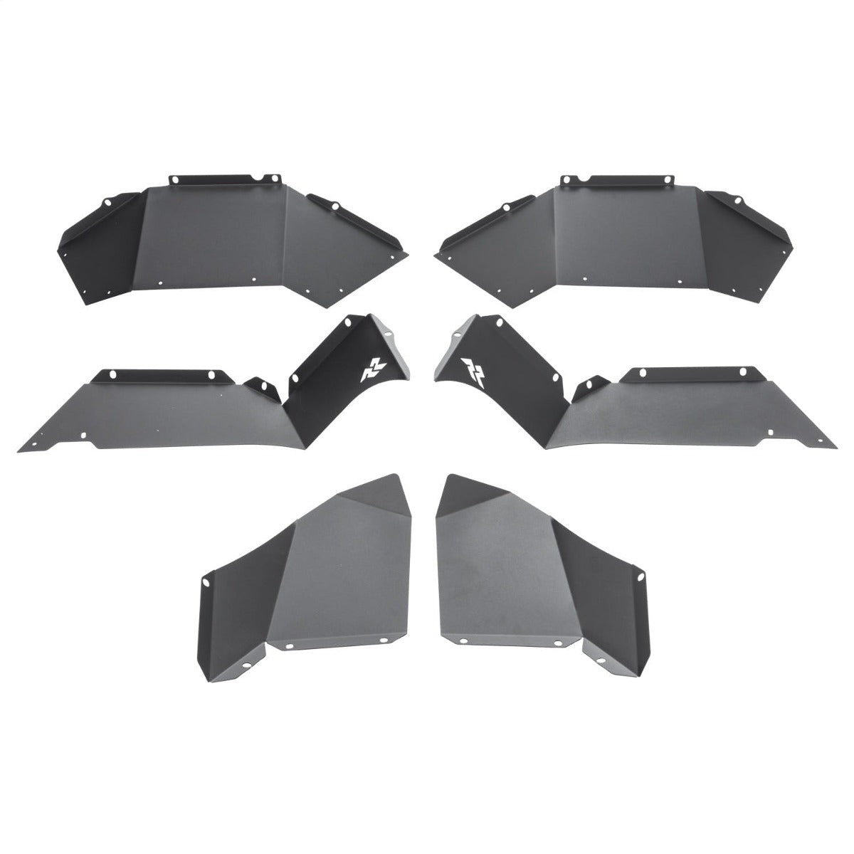 Rugged Ridge 11615.62 Inner Fender Liners, Rear, Aluminum, Black