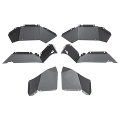 Rugged Ridge 11615.62 Inner Fender Liners, Rear, Aluminum, Black