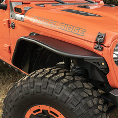 Rugged Ridge 11615.71 HD Steel Tube Fenders, Front Pair, Black