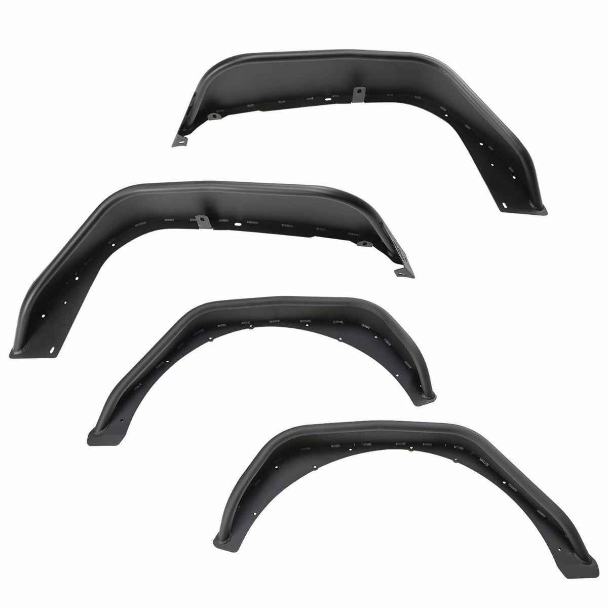 Rugged Ridge 11615.73 HD Steel Tube Fenders, Full Set, Black