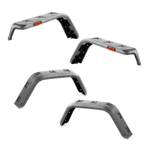 Rugged Ridge 11640.30 Hurricane Fender Flare Kit; Textured Black; 97-06 Jeep Wrangler TJ