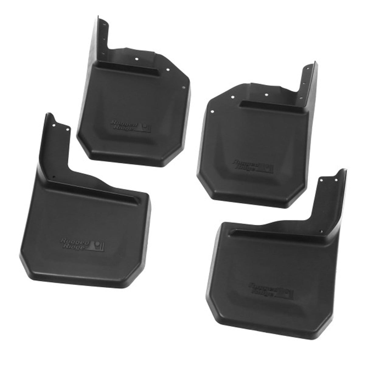 Rugged Ridge 11642.10 Splash Guard Kit, 4 Piece, Black