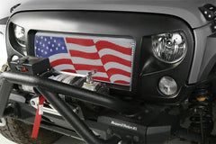 Rugged Ridge 12034.22 Spartan Grille Insert; American Flag; 07-17 Jeep Wrangler JK