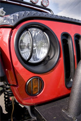 Rugged Ridge 12419.25 Headlight Bezels; Black; 07-17 Jeep Wrangler JK