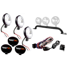 Rugged Ridge 12495.09 5 Inch Round Front Bumper Light Bar Kit