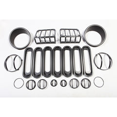 Rugged Ridge 12496.05 19 Piece Euro Guard Light Kit; Black; 07-17 Jeep Wrangler JK