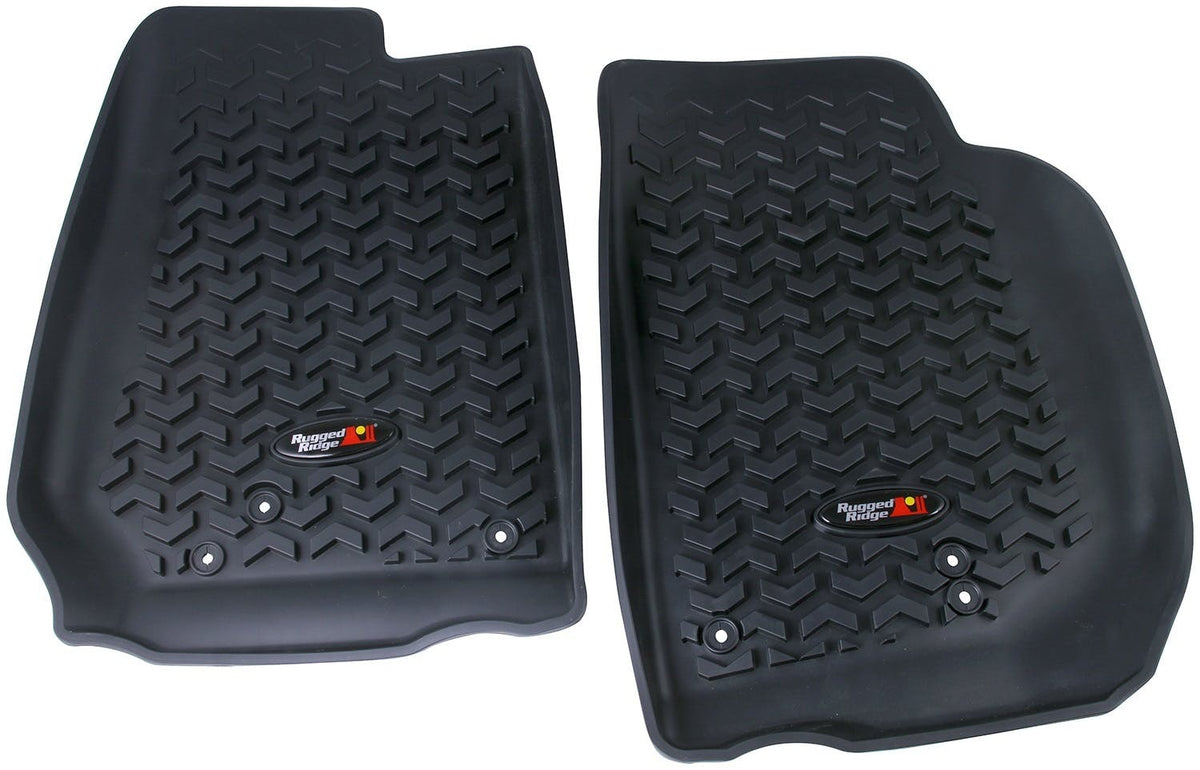 Rugged Ridge 12920.03 Front Floor Liners, Black