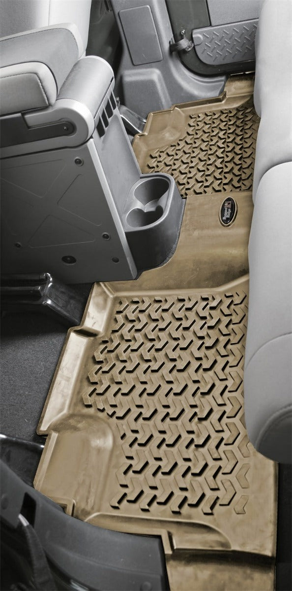 Rugged Ridge 12950.01 Rear Floor Liners, Black