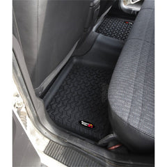 Rugged Ridge 12950.19 Floor Liners; Rear; Black; 84-01 Jeep Cherokee XJ