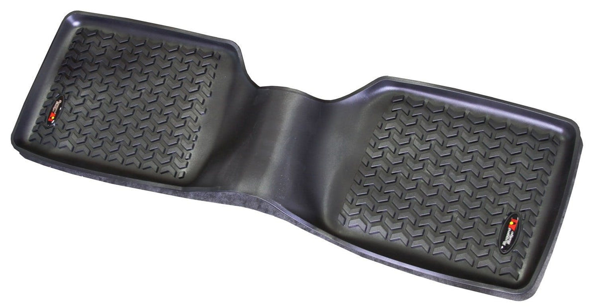 Rugged Ridge 12950.19 Floor Liners; Rear; Black; 84-01 Jeep Cherokee XJ