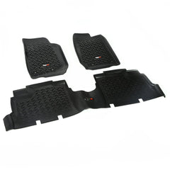 Rugged Ridge 12987.04 Floor Liners; Kit; Black; 4-Door; 07-17 Jeep Wrangler JK