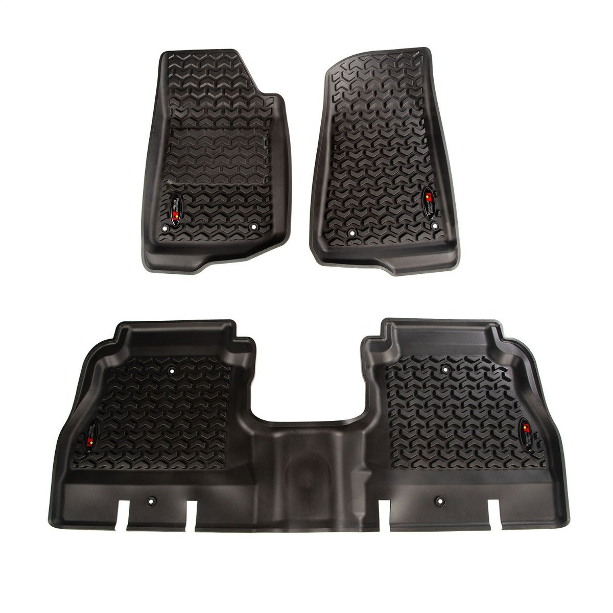 Rugged Ridge 12987.05 Floor Liner Kit, Front/Rear, Black