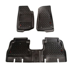 Rugged Ridge 12987.05 Floor Liner Kit, Front/Rear, Black
