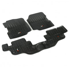 Rugged Ridge 12987.09 Floor Liners; Kit; Black; 76-95 Jeep CJ/Wrangler YJ