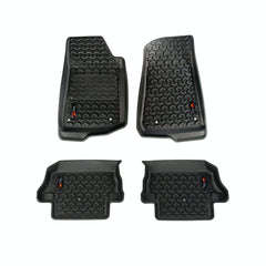 Rugged Ridge 12987.43 Floor Liner Kit, Black, Front and Rear, 18-19 Jeep Wrangler JL, 2 Door