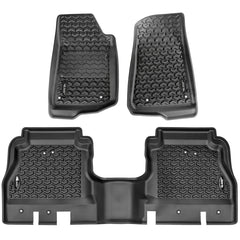 Rugged Ridge 12987.44 Floor Liner Kit, Front and Rear; Black