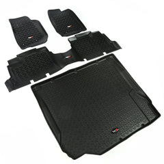 Rugged Ridge 12988.01 Floor Liners; Kit; Black; 4-Door; 07-10 Jeep Wrangler JK