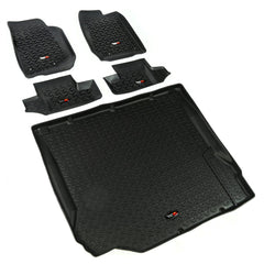Rugged Ridge 12988.02 Floor Liners; Kit; Black; 2-Door; 07-10 Jeep Wrangler JK