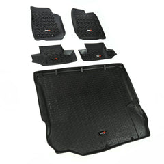 Rugged Ridge 12988.03 Floor Liners; Kit; Black; 2-Door; 11-17 Jeep Wrangler JK