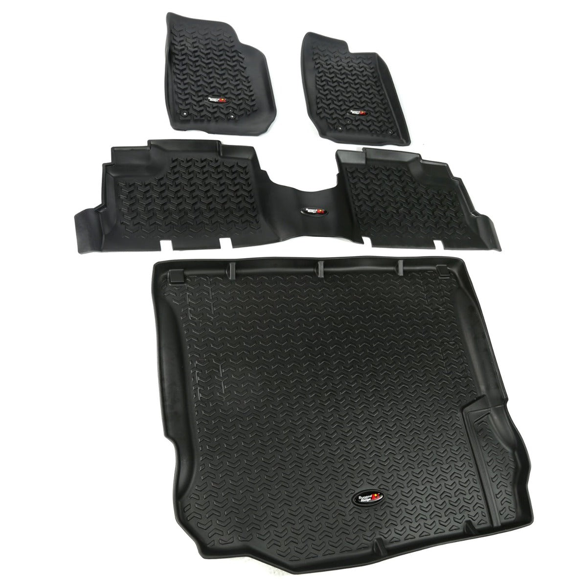 Rugged Ridge 12988.04 Floor Liners Kit, Black
