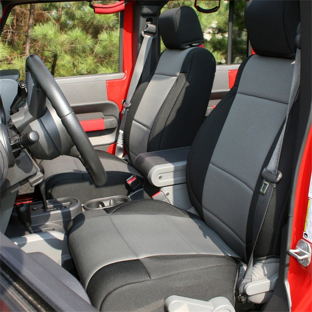 Rugged Ridge 13295.09 Seat Cover Kit, Black/Gray