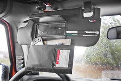 Rugged Ridge 13305.08 Sun Visor Organizers; Black; 10-17 Jeep Wrangler JK