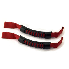 Rugged Ridge 13305.11 Front Headrest Grab Handles; Red; 07-17 Jeep Wrangler JK