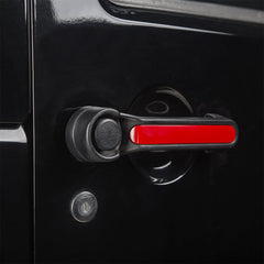 Rugged Ridge 13311.45 Door Handle Inserts, Red, 4 Door