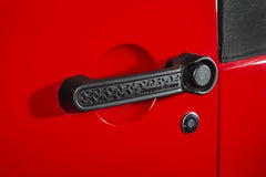 Rugged Ridge 13311.48 Door Handle Inserts, Black Tread, 2 Door