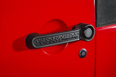 Rugged Ridge 13311.49 Door Handle Inserts, Black Tread, 4 Door