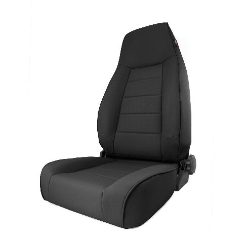 Rugged Ridge 13412.15 High-Back Front Seat, Reclinable, Black Denim