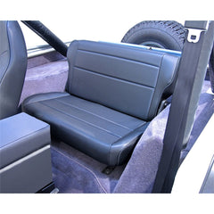 Rugged Ridge 13462.01 Fold and Tumble Rear Seat; Black; 76-95 Jeep CJ/Wrangler YJ