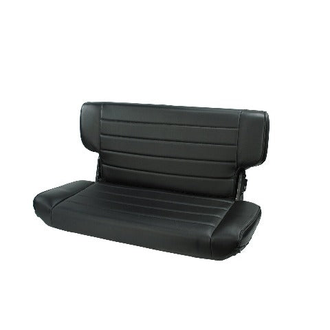 Rugged Ridge 13463.15 Fold and Tumble Rear Seat; Black Denim; 97-02 Jeep Wrangler TJ