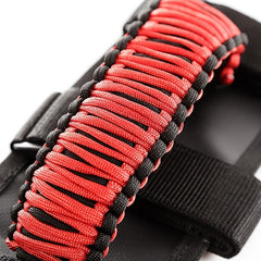 Rugged Ridge 13505.31 Paracord Grab Handles; Red/Black; Pair