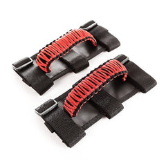 Rugged Ridge 13505.31 Paracord Grab Handles; Red/Black; Pair