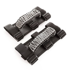 Rugged Ridge 13505.32 Paracord Grab Handles; Gray/Black; Pair