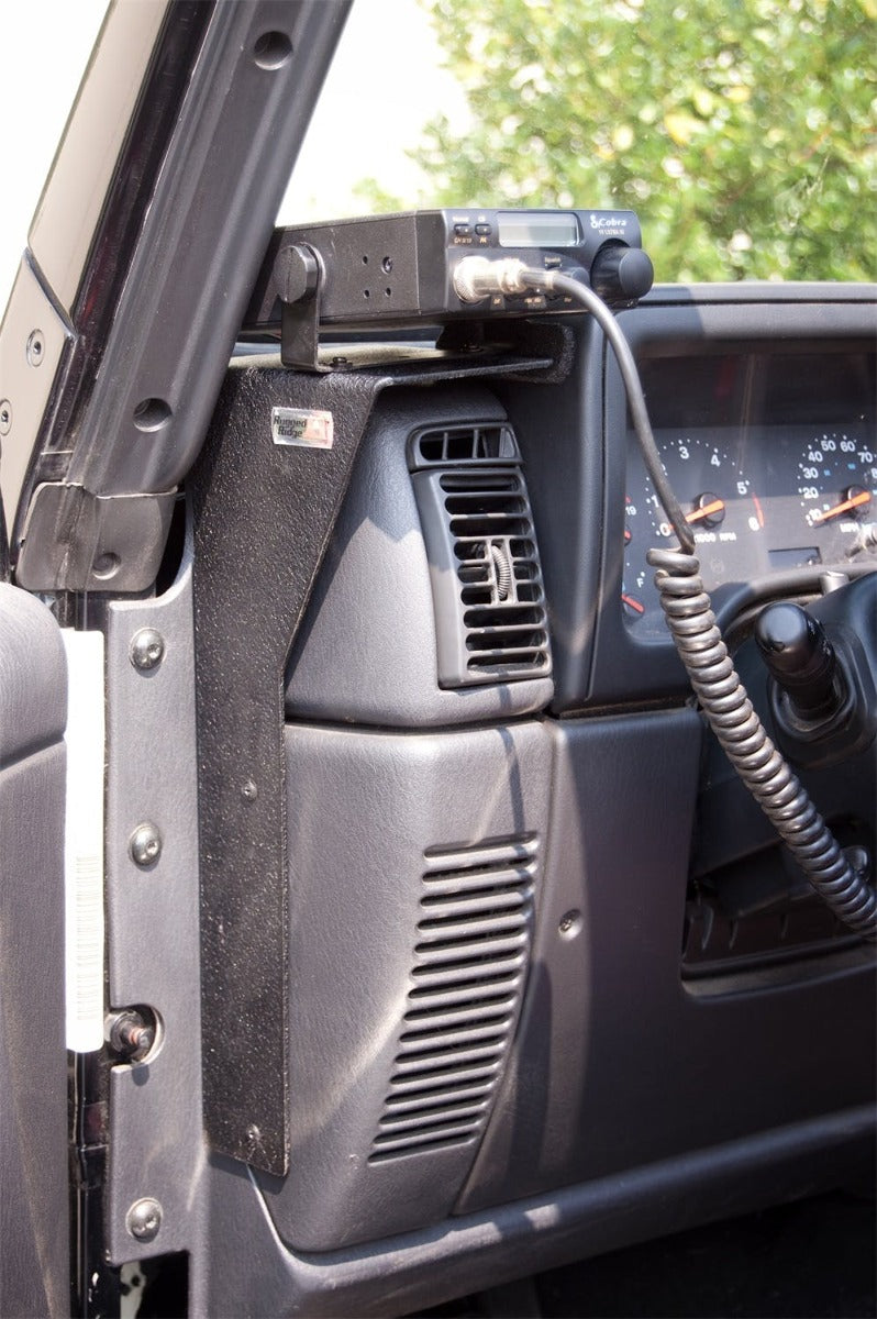 Rugged Ridge 13551.09 CB Radio Dash Mount; 97-06 Jeep Wrangler TJ/LJ