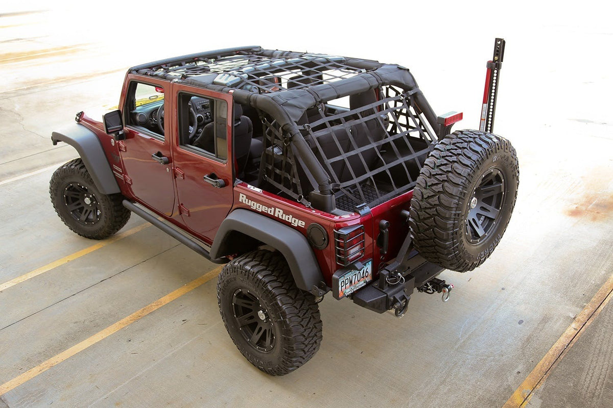 Rugged Ridge 13552.71 Cargo Net; Black; 07-17 Jeep Wrangler JK 4 Door