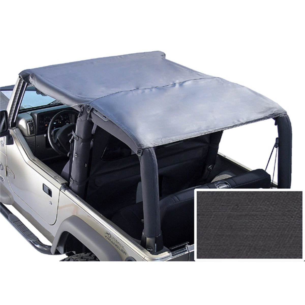 Rugged Ridge 13554.15 Roll Bar Top, Black Denim
