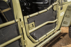 Rugged Ridge 13579.50 Tube Door Covers; Front Pair; Black; 07-17 Jeep Wrangler JK/JKU