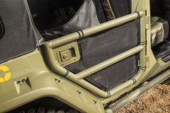 Rugged Ridge 13579.51 Tube Door Covers; Rear Pair; Black; 07-17 Jeep Wrangler JKU