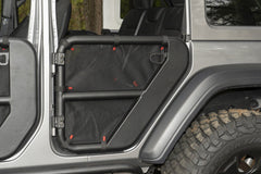 Rugged Ridge 13579.54 Fortis Tube Door Covers, Rear Pair, Black