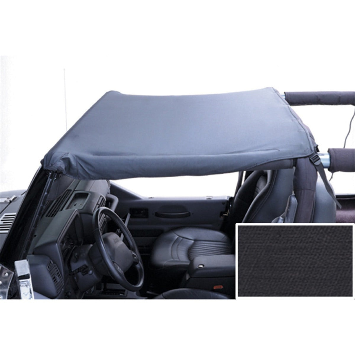 Rugged Ridge 13580.15 Summer Brief Header; Black Denim; 97-06 Jeep Wrangler TJ