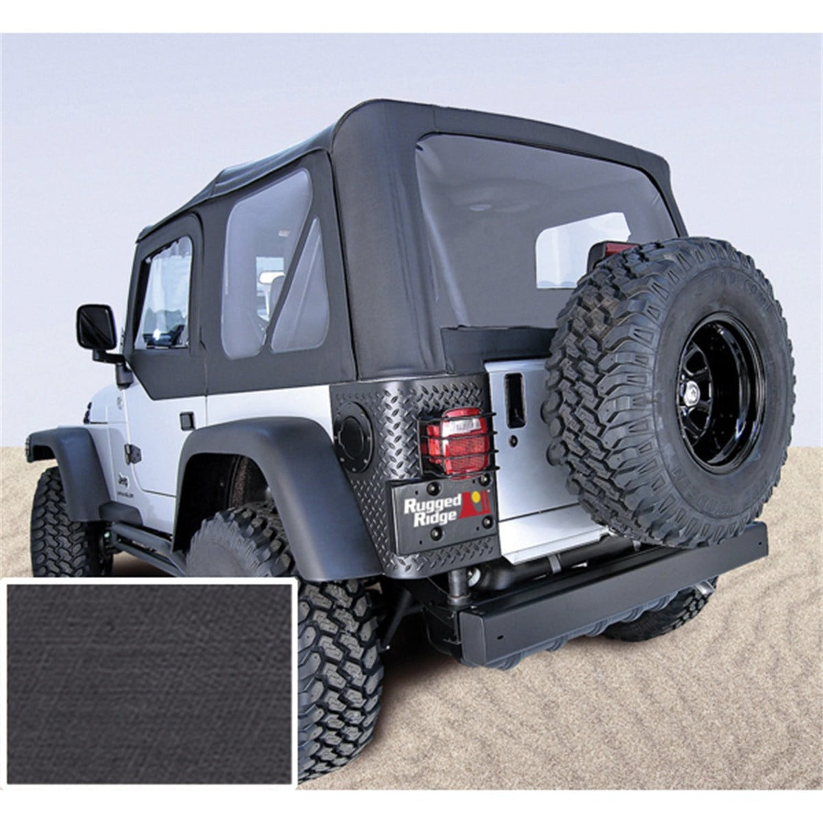 Rugged Ridge 13723.15 XHD Soft Top, Black, Tinted Windows