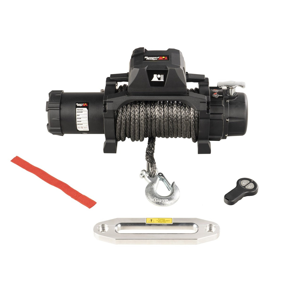 Rugged Ridge 15100.25 Trekker S12.5 Winch, 12,500lb Rope Wireless
