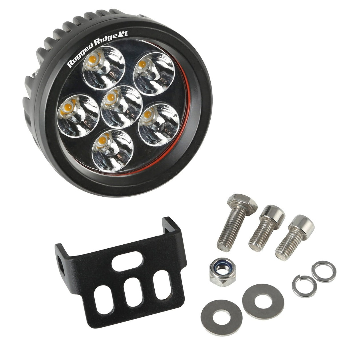 Rugged Ridge 15209.01 3.5 Inch Round LED Driving Light; 18 Watt; 1040 Lumens