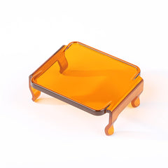 Rugged Ridge 15210.67 3 Inch Square LED Light Cover; Amber