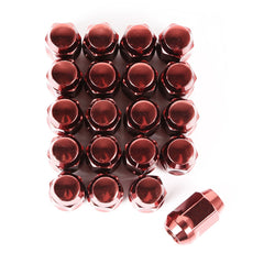 Rugged Ridge 16715.24 Wheel Lug Nut; Set of 20; Red; 1/2-20